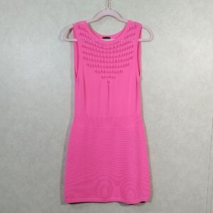 5132 Nanette Lepore hot pink sleeveless sweater dress M